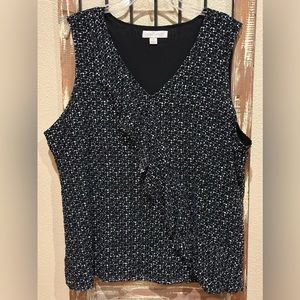 Laura Ashley sleeveless vneck blouse